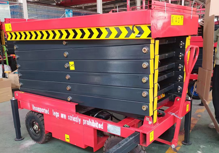 10 meter manual scissor lift shipping exit