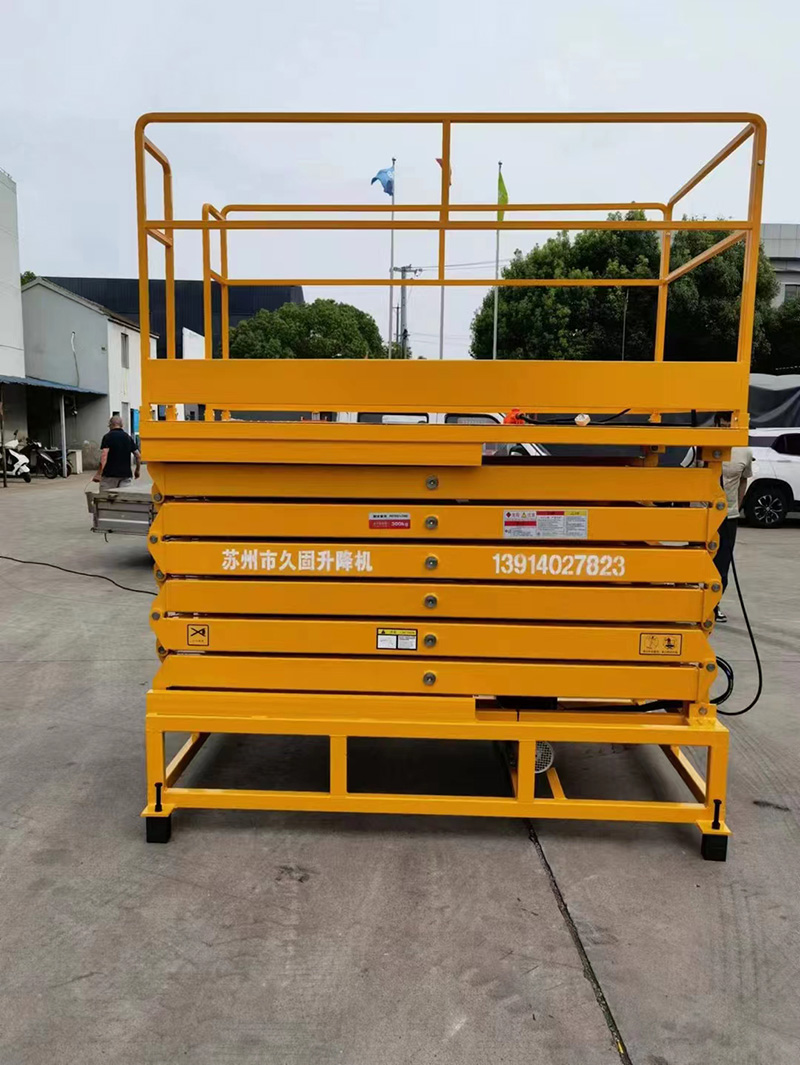 11 meter fixed car mounted scissor fork lifting platform for shipment