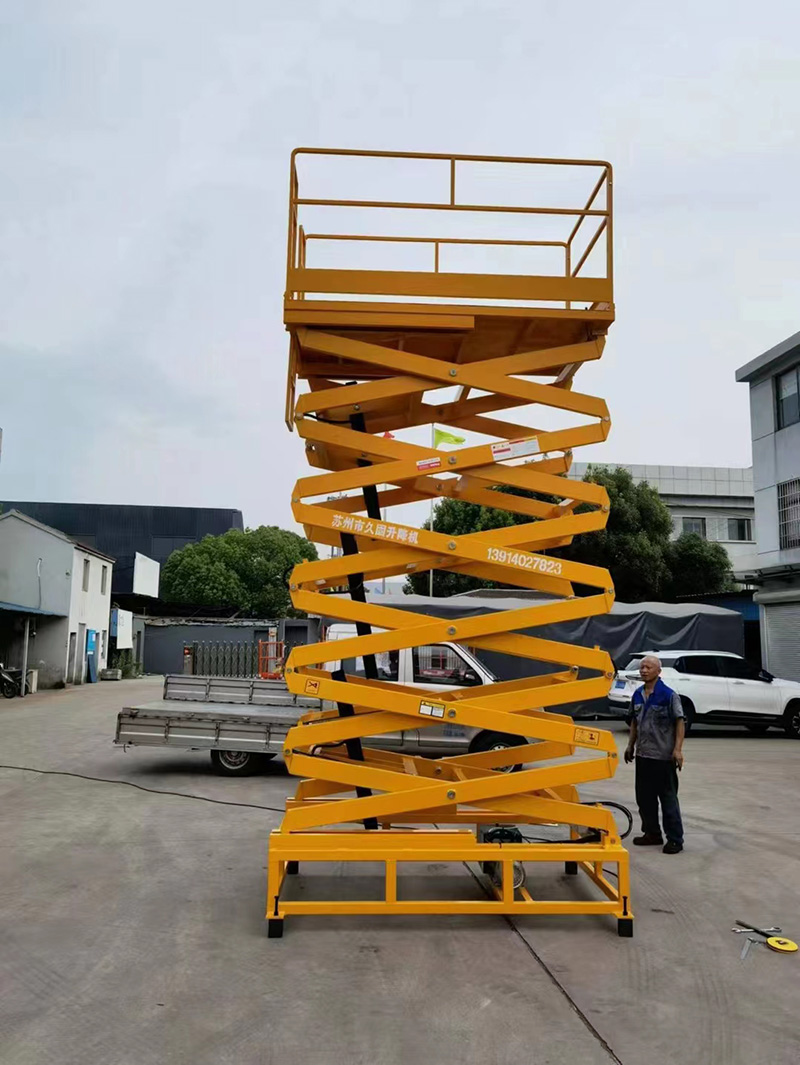 11 meter fixed car mounted scissor fork lifting platform for shipment