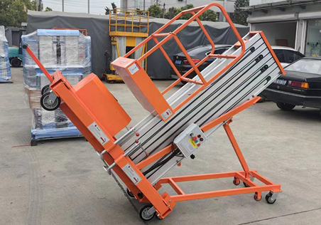 Customized flip frame lifting platform for customers with smaller fire exits