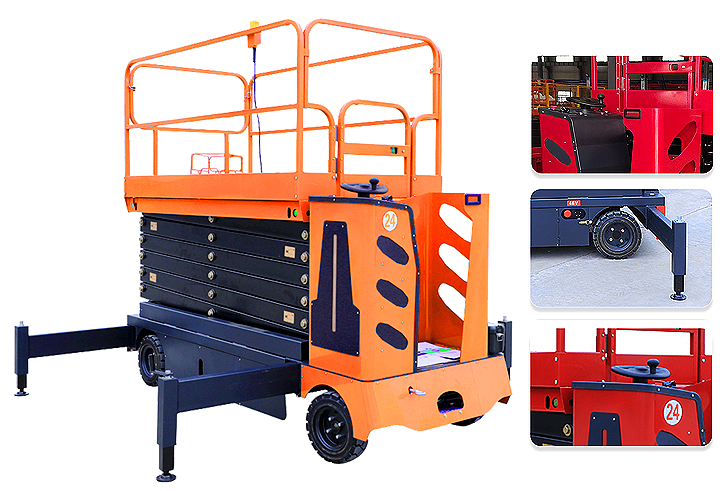 Steering wheel scissor lift platform