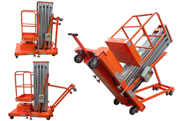 Single mast aluminum alloy lifting platform (flip)