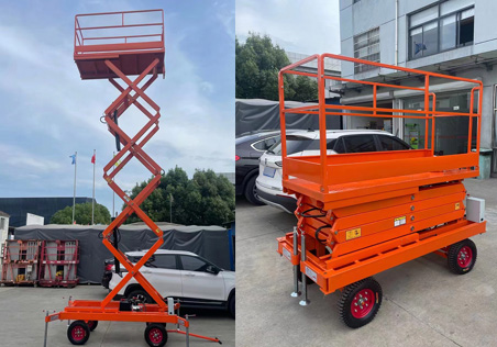 Delivery of non-standard 6-meter mobile scissor lift platform truck