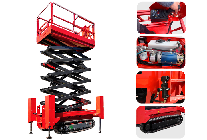 Crawler type fully self-propelled scissor lifting platform