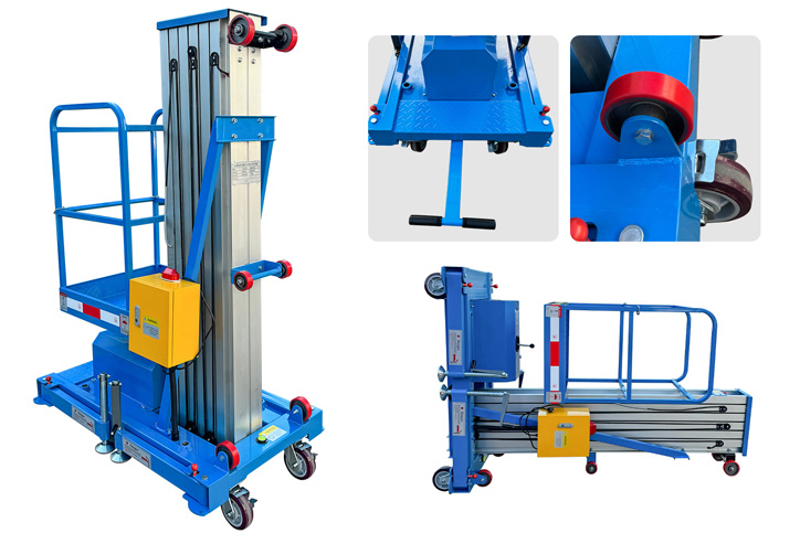 Single mast aluminum alloy lifting platform (easy to install model)